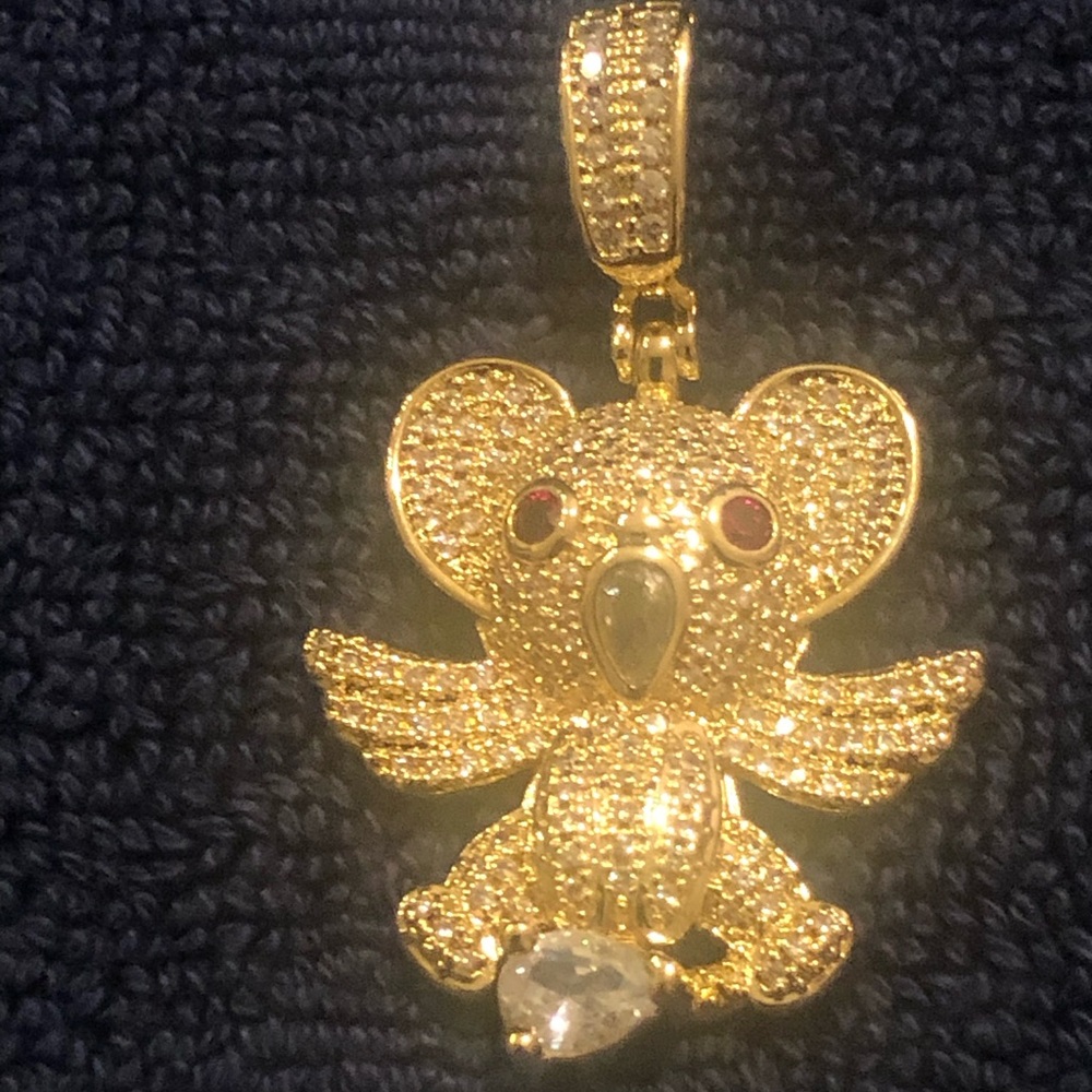 Gold-toned Koala Bear Pendant Necklace